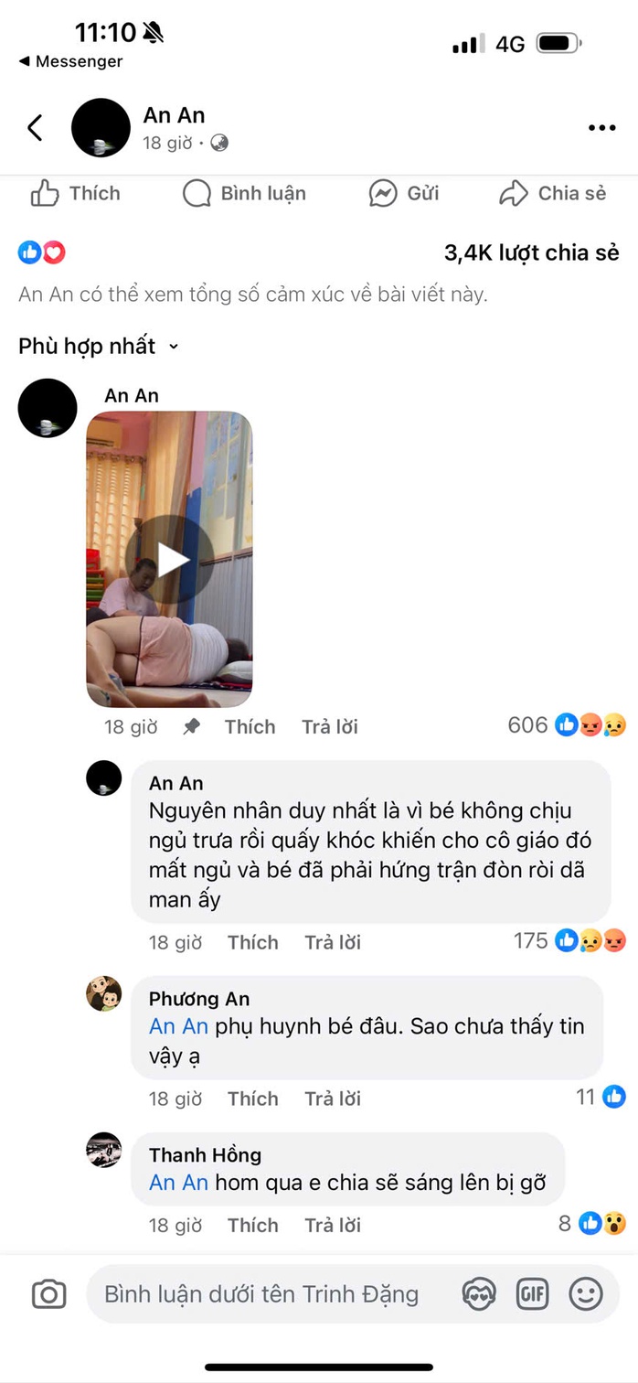 Bài đăng chia sẻ sự việc