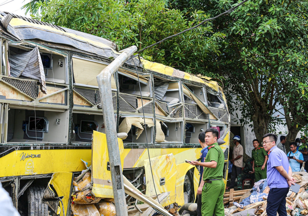 Hiện trường vụ tai nạn.