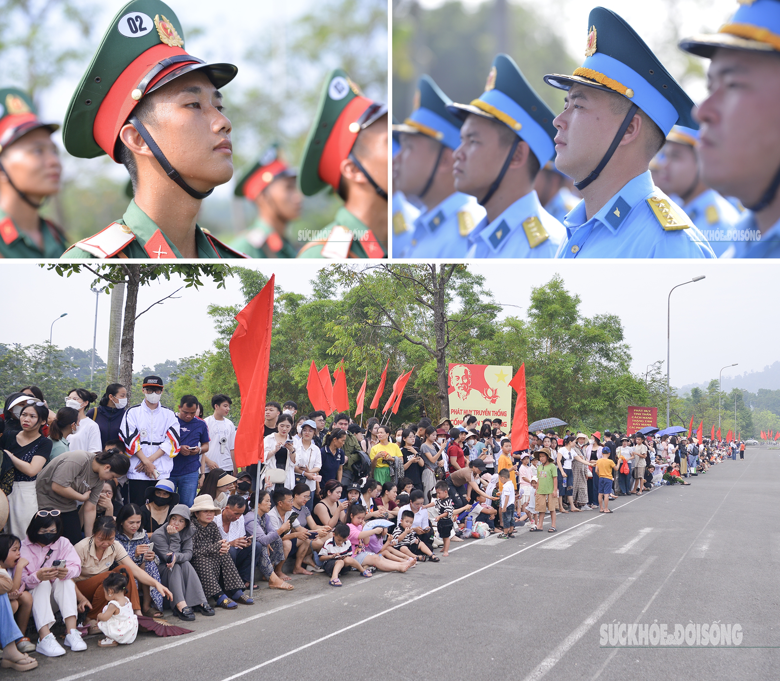 Dẫu mồ hôi thấm đẫm vai áo, nhưng ánh mắt các chiến sĩ vẫn ánh lên niềm quyết tâm, thể hiện sự rèn luyện nghiêm túc cho ngày hội toàn dân.