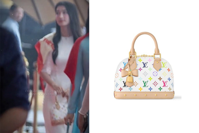 Dâu tỷ phú xách chiếc túi Louis Vuitton giá hơn 50 triệu đồng.