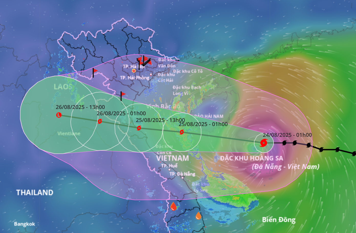 Ngay đêm nay (24/8), bão số 5 bắt đầu ảnh hưởng đến đất liền nước ta.