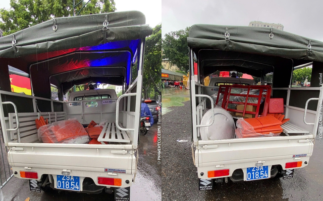 Lực lượng chức năng thu giữ nhiều đồ dùng, vật dụng dùng để giữ chỗ xem sơ duyệt diễu binh, diễu hành Quốc khánh.