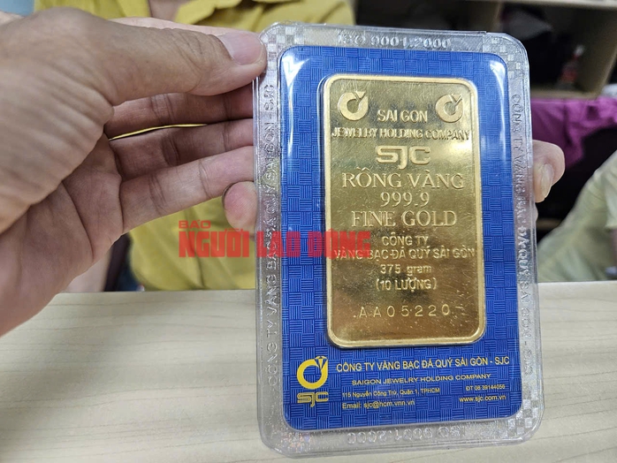 Giá vàng miếng SJC tăng tiếp vào sáng nay