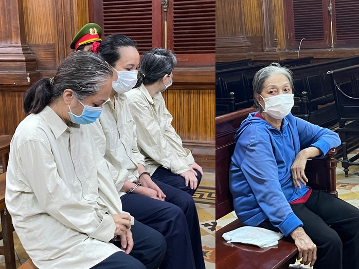 Các bị cáo tại toà