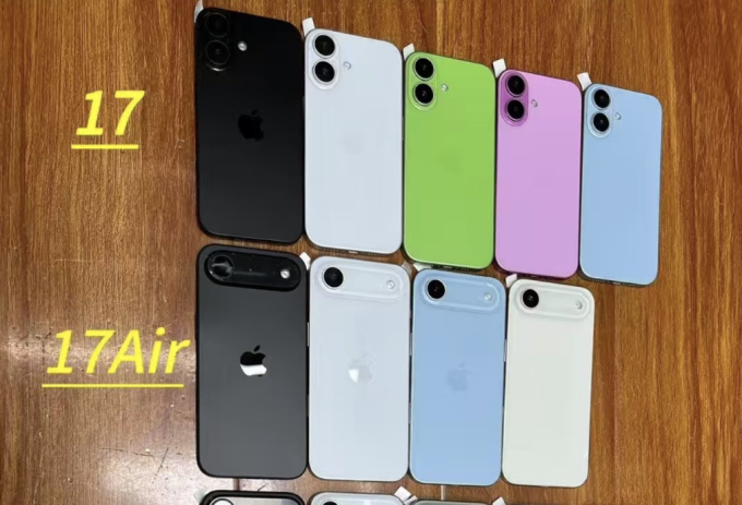 Các màu sắc của iPhone 17 và 17 Air. Ảnh: X/Majin Bu