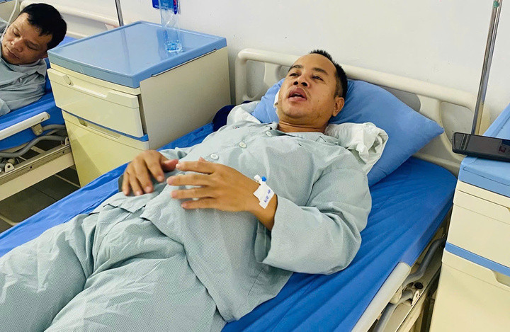 Anh Nguyễn Đức Vĩnh chưa hết bàng hoàng sau vụ bị hành hung vô cớ. Ảnh. NVCC