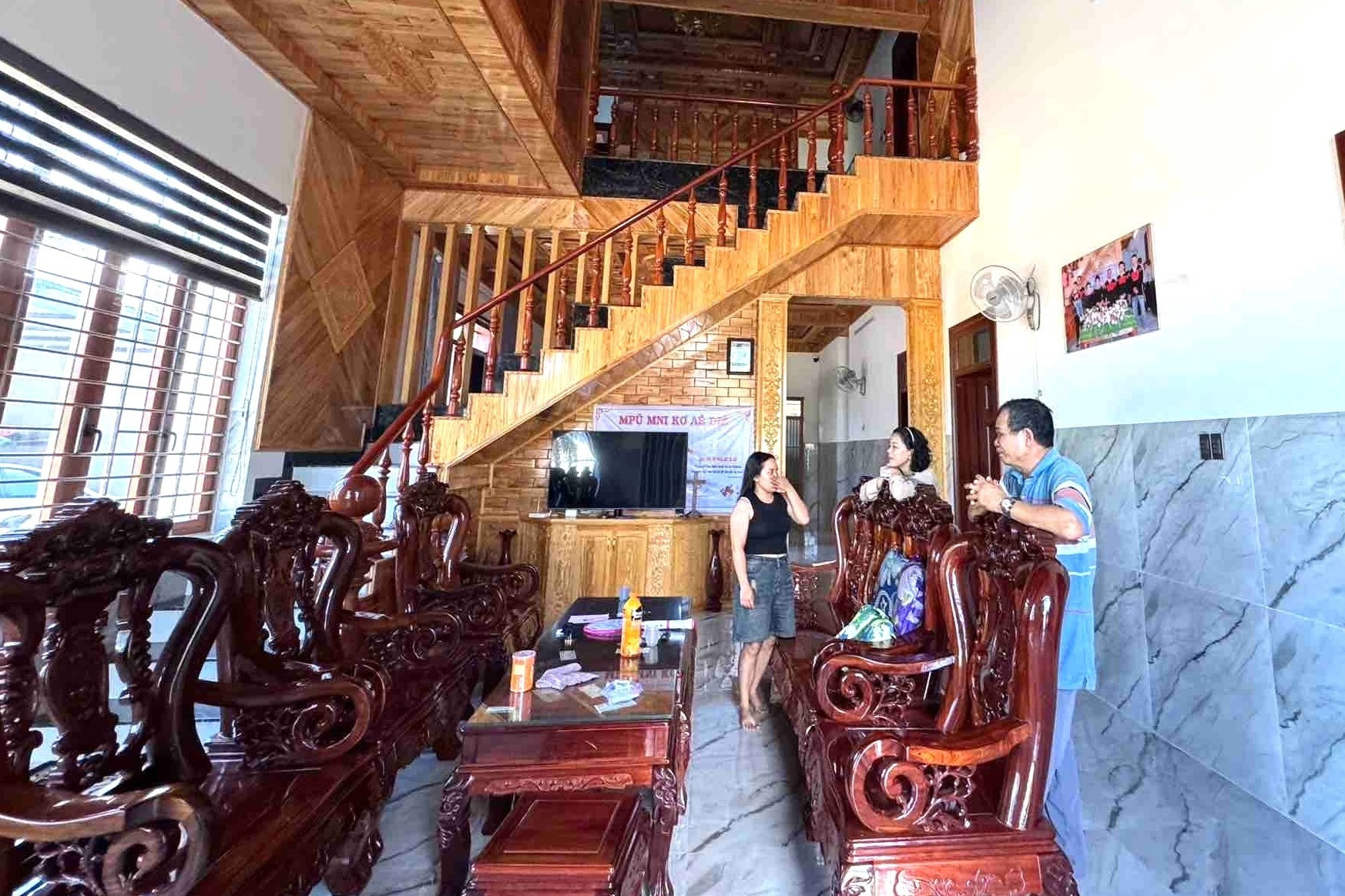 Bên trong căn biệt thự của anh Y Brao Mlô. Ảnh: Hải Dương