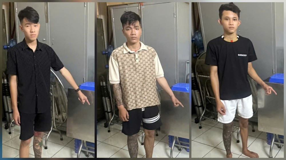 Công an TP.HCM bắt nhóm Kiệt, Hùng, Bảo về hành vi cướp giật tài sản. Ảnh: CA