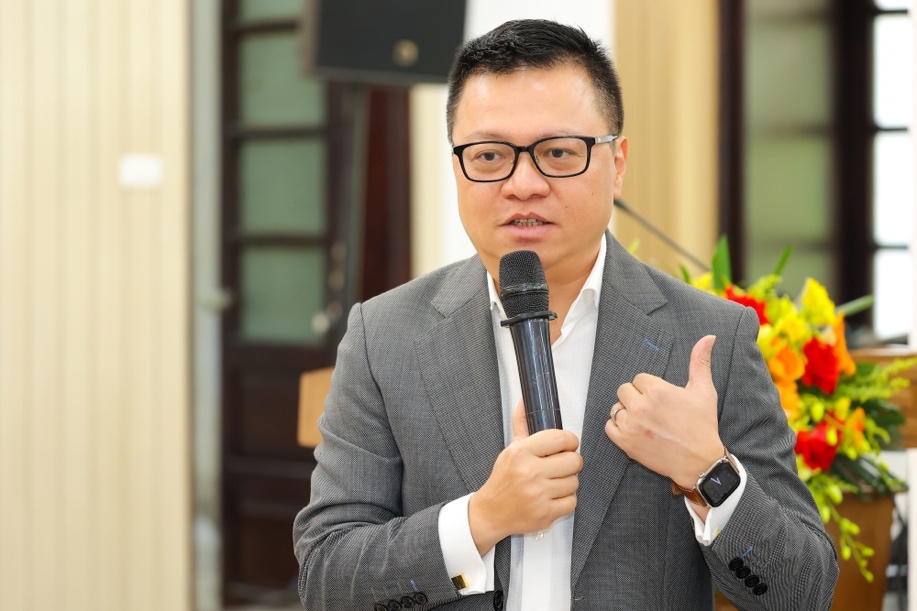 Nhà báo Lê Quốc Minh - Ủy viên Trung ương Đảng, Tổng Biên tập Báo Nhân Dân, người sáng lập dự án Good Morning Vietnam 2025.