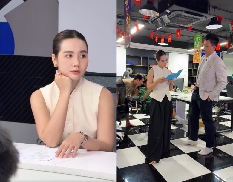 Tạo hình mới nhất trên trường quay của nữ diễn viên.