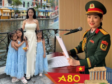 Giọng đọc miền Nam cảm xúc của Lễ diễu binh 2/9: Từng bươn chải đủ nghề để kiếm sống, nay là Thượng úy xinh đẹp