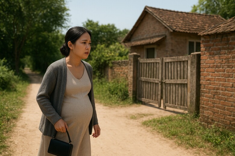 Mang bầu 7 tháng, mẹ kế cấm tôi về quê, lén về tôi lặng người khi thấy cảnh sau cánh cổng - 2