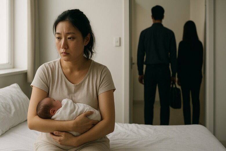 Vừa sinh con xong chồng tôi xuất hiện, nhìn thấy người đi bên cạnh anh, tôi lập tức ly hôn - 1