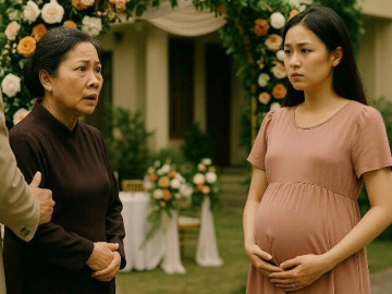 Vác bụng bầu đến dự đám cưới chồng cũ, vừa nhìn thấy tôi mẹ anh đứng không vững