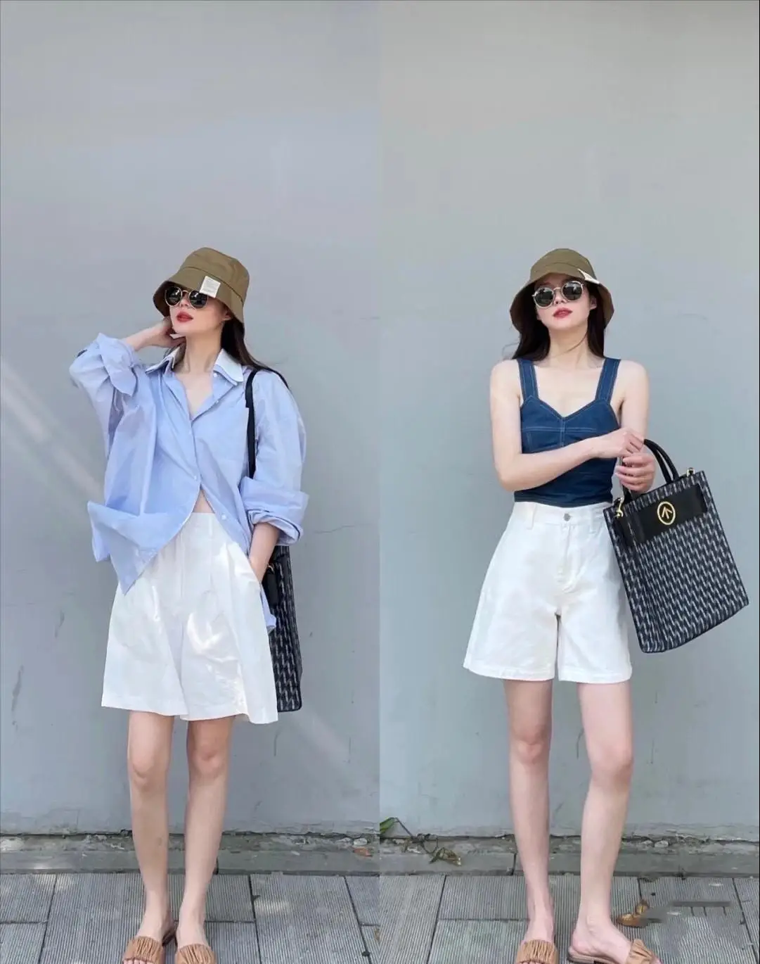 Trong mùa hè, sự kết hợp quần short trắng và áo xanh luôn là lựa chọn hoàn hảo. Bộ đôi này mang đến cảm giác tươi mát như bầu trời trong xanh với những áng mây trắng nhẹ nhàng, đồng thời giúp bạn cảm thấy mát mẻ và dễ chịu hơn trong những ngày nắng nóng.