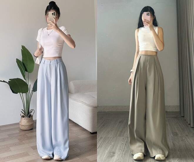 Quần cạp cao là “trợ thủ đắc lực” giúp bạn ăn gian chiều cao, đồng thời tạo hiệu ứng đôi chân dài miên man và vòng eo thon gọn hơn trong tích tắc.