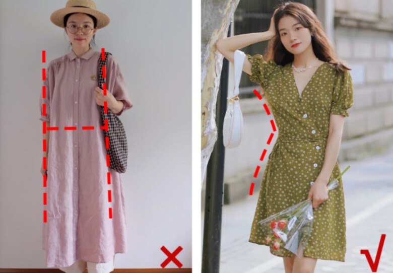 Đồ rộng không hề giúp che giấu da thịt mà còn khiến hình thể chị em trông to lớn hơn.