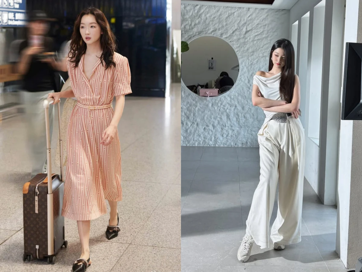 Váy liền có nhấn eo rõ ràng hay mặc quần cạp cao kết hợp thắt lưng sẽ giúp phân chia tỷ lệ cơ thể hoàn hảo, tạo ra đường cong.