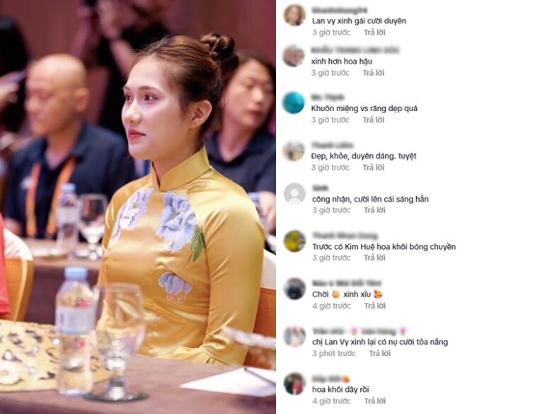 Dưới video, nhiều cư dân mạng còn khen ngợi Lan Vy đẹp hơn cả hoa hậu và đều ấn tượng với nụ cười của cô.