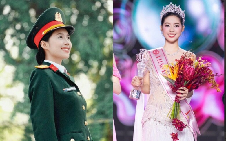 Châu Anh là nữ quân nhân đầu tiên đạt danh hiệu cao tại cuộc thi Hoa hậu Việt Nam.