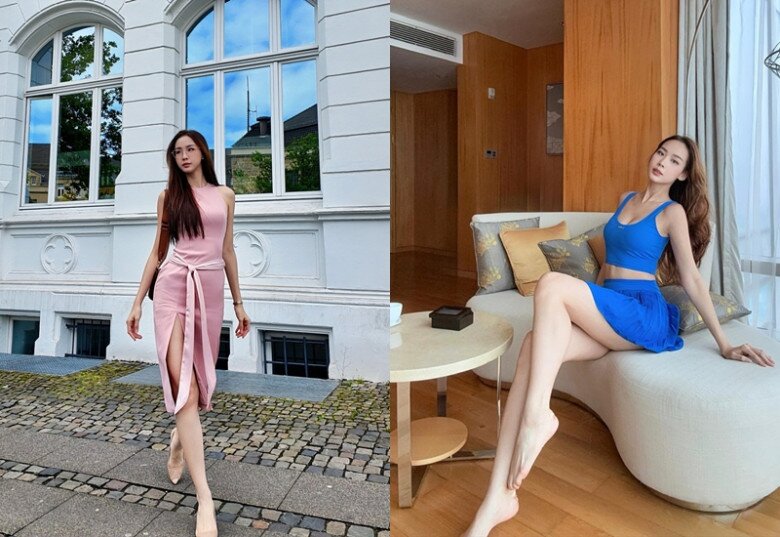 Bảo Ngọc sở hữu chiều cao khủng với đôi chân dài miên man đẹp trứ danh làng hương sắc.