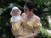 Á hậu Tú Anh và con gái ngọt ngào trong khoảnh khắc mặc đồ đôi