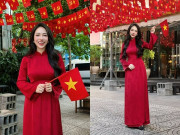 Thời trang - Ái nữ đại gia Minh "Nhựa" mặc áo dài đón lễ 2/9 khoe dáng thon gọn bất ngờ sau sinh con thứ 4