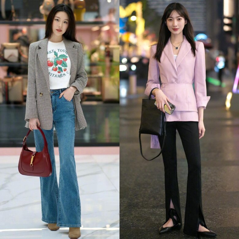 Quần ống loe là lựa chọn hoàn hảo để che đi phần mỡ thừa ở bắp chân, vì chúng rộng rãi và dễ dàng che đi bắp chân của bạn. 