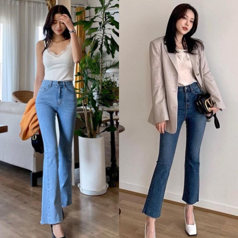 Thân hình sẽ thon gọn hơn khi bạn áp dụng quy tắc trong hẹp - ngoài rộng trong việc phối đồ.