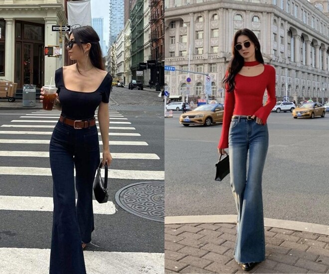  Là một món đồ đa năng bậc nhất, quần jeans ống loe có thể là món đồ bạn mặc thoải mái mà không cần suy nghĩ.