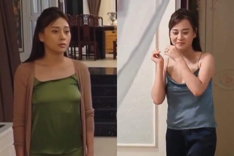 Cô bị chê diện đồ mặc nhà kém sang và thiếu tinh tế trong phim.