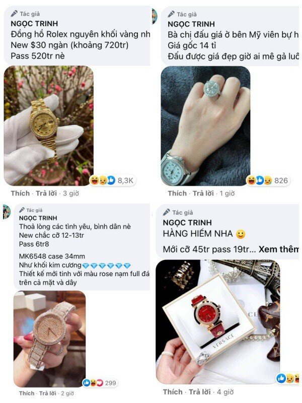 Ngọc Trinh rao bán cả kim cương với giá sốc khiến một số người cho rằng cô đang cố tình gây sự chú ý.