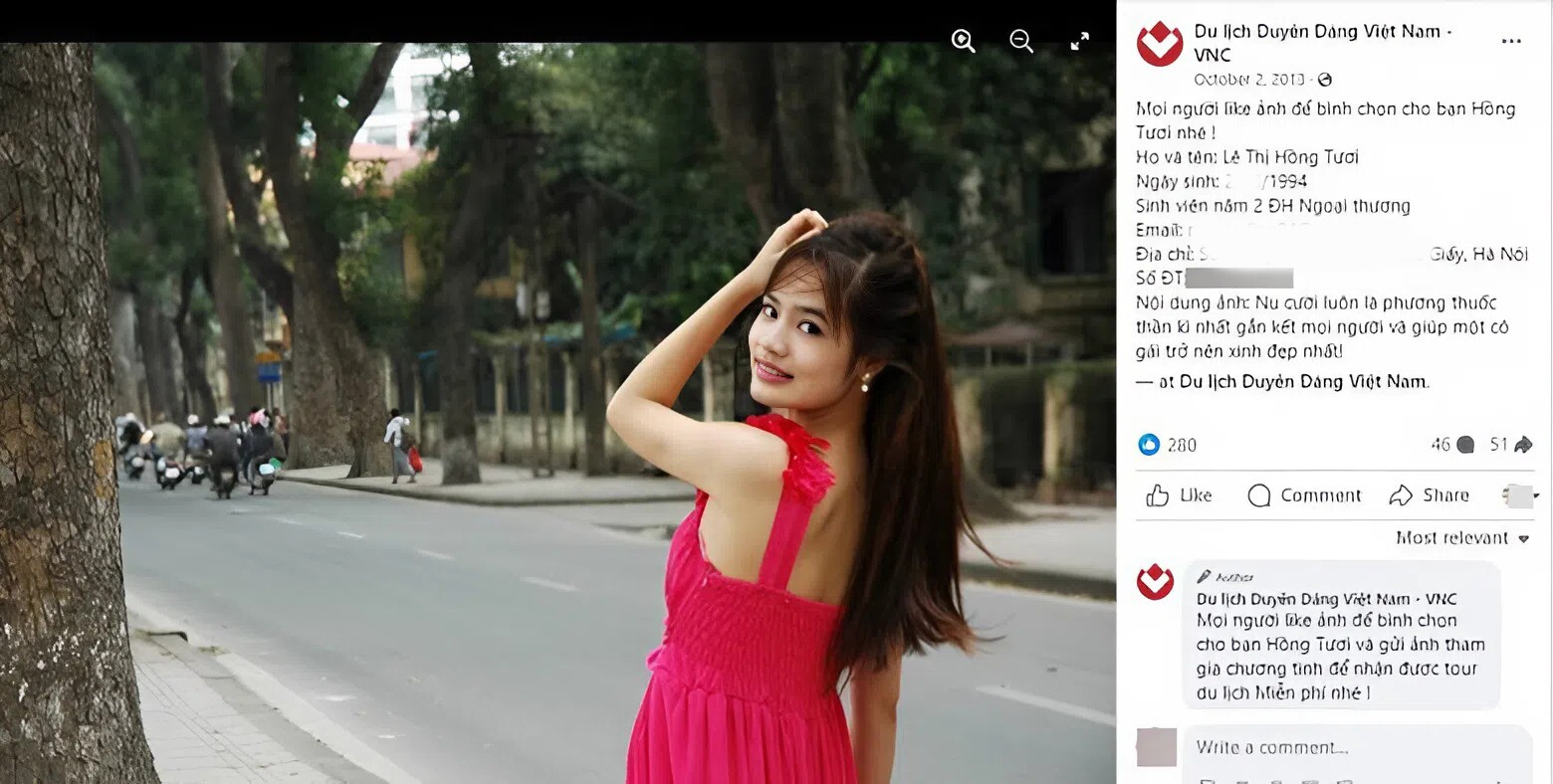 Tuệ Lâm từng tham gia cuộc thi nhan sắc dưới tên Tươi.