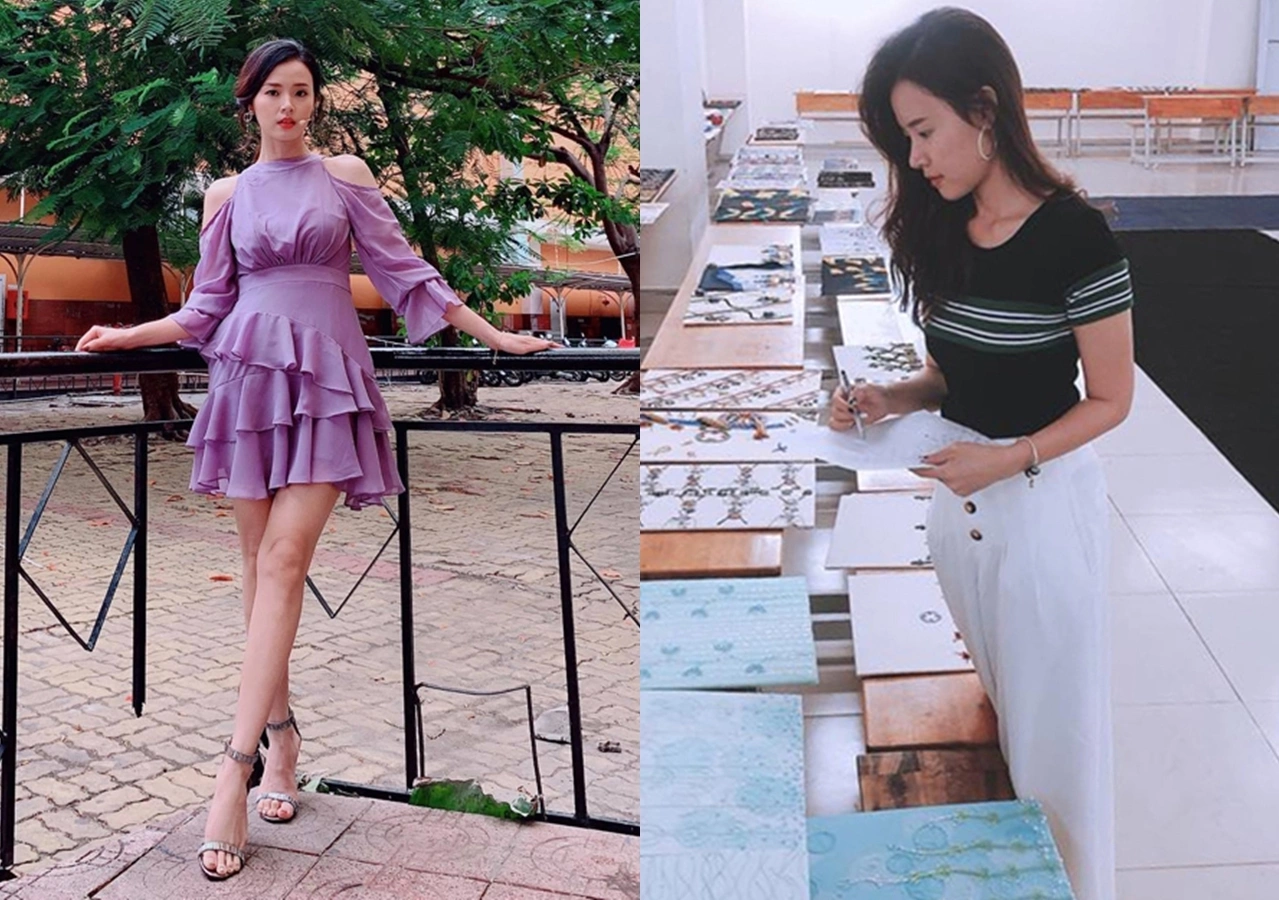 Bên cạnh những bộ trang phục kín đáo, Midu cũng khéo léo chọn một số kiểu váy gợi cảm vừa đủ, tôn dáng nhưng vẫn giữ nét tinh tế, phù hợp môi trường giảng dạy.