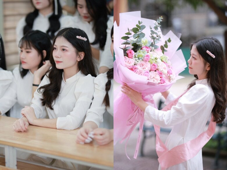 Góc nghiêng xinh đẹp với sống mũi cao, gương mặt thanh tú của Nguyệt Nhi.