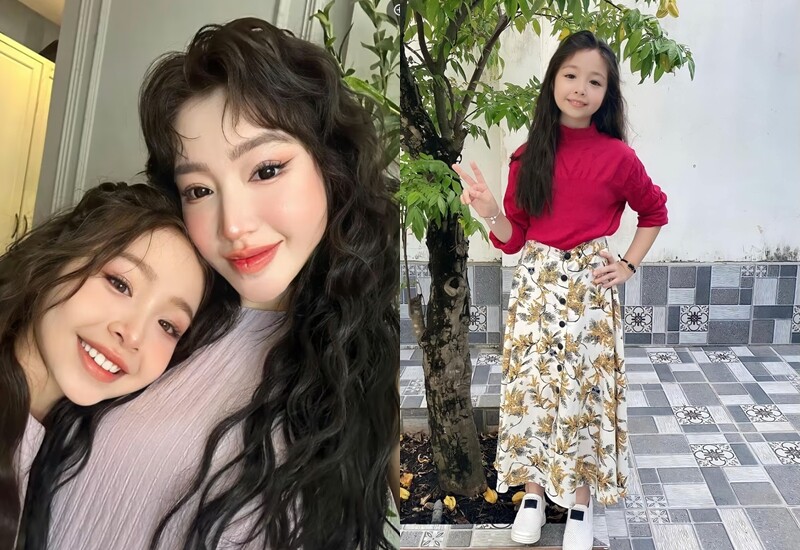 Gương mặt V-line, đường nét thanh tú, đôi mắt long lanh với hàng mi cong vút và chiếc mũi cao khiến nhiều người nhận xét Cadie thừa hưởng trọn vẹn nét đẹp từ mẹ, pha lẫn sự cuốn hút mang hơi hướng Tây từ bố.