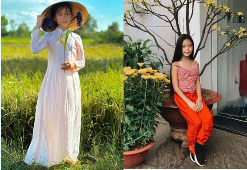 Đoan Trang từng chia sẻ, chiều cao vượt trội của con gái phần nhiều nhờ gen di truyền từ bố – người đàn ông cao trên 1m9.