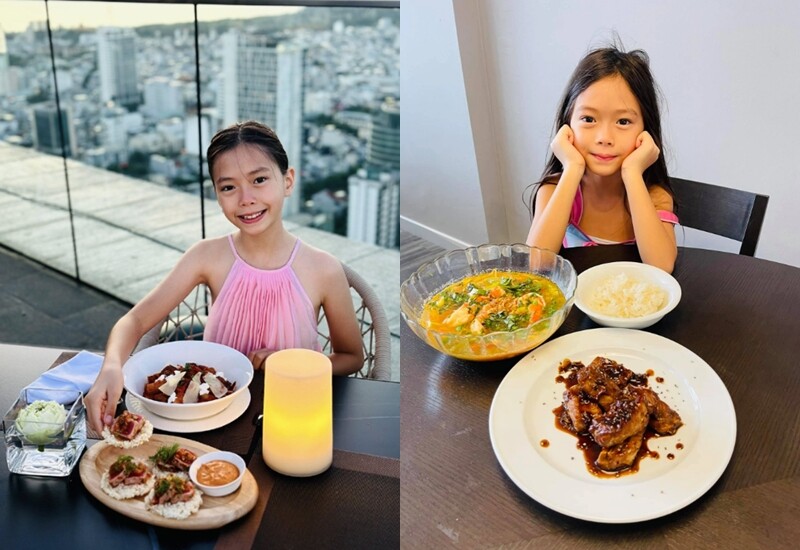 Tuy nhiên, để Sol phát triển toàn diện, gia đình còn chú trọng đến chế độ ăn uống, giấc ngủ và khuyến khích con tham gia các hoạt động thể thao như yoga, bơi lội,... Nhờ vậy, dù mẹ chỉ cao “3 mét bẻ đôi”, Sol vẫn được dự đoán sẽ thành “chân dài" tương lai.