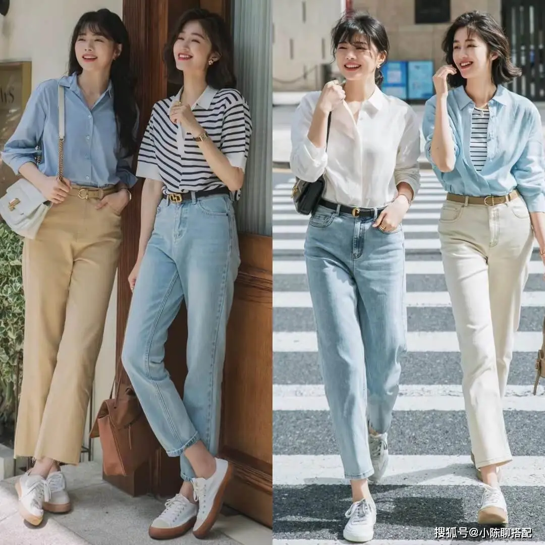 Độ dài vừa phải của quần cắt gấu giúp set đồ thêm trẻ trung, năng động, đồng thời mang đến vẻ thanh lịch, tự tin cho quý cô U40.