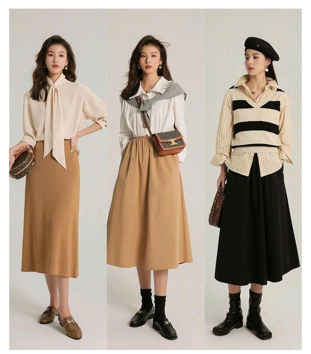 Vào mùa thu đông, trang phục màu nâu rất thích hợp để diện mang lại cảm giác ấm áp, trang nhã.