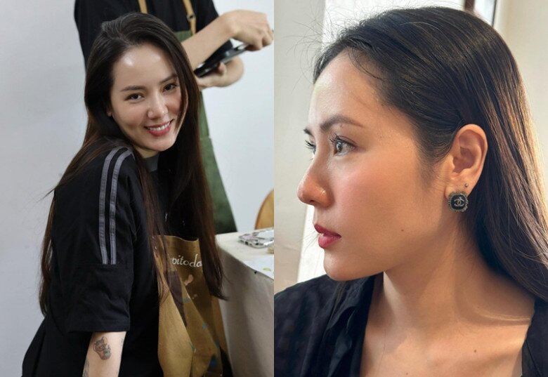Phương Linh dù đã xuất hiện dấu hiệu lão hóa như tóc bạc nhưng vẻ ngoài của cô vẫn rạng rỡ, tươi trẻ.