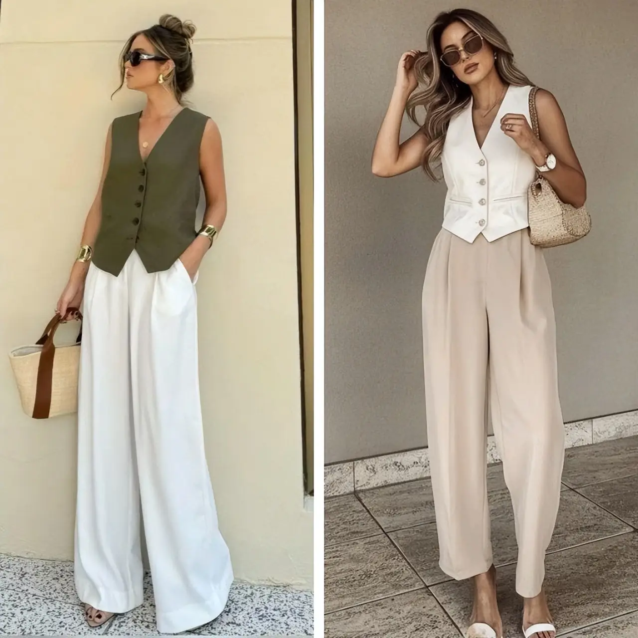 Phối màu tương phản có thể giúp phái đẹp nổi bật hơn và khéo léo tôn ưu điểm hình thể.