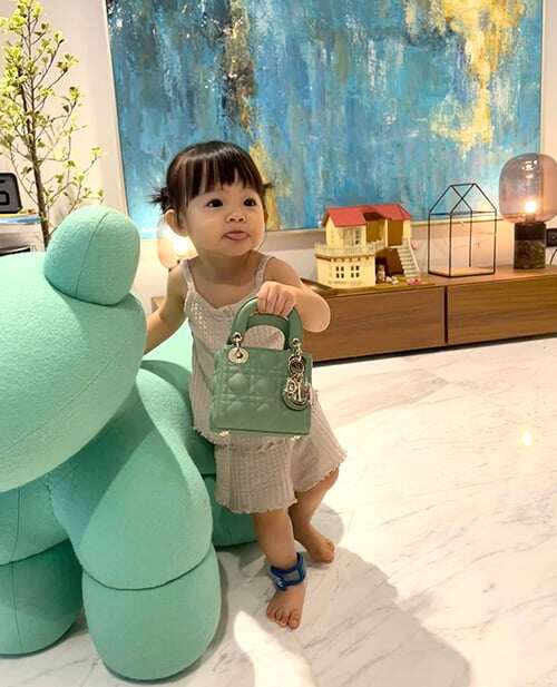 Một mẫu túi hiệu khác mà ái nữ của Cường Đô la sở hữu có giá hơn 80 triệu đồng.