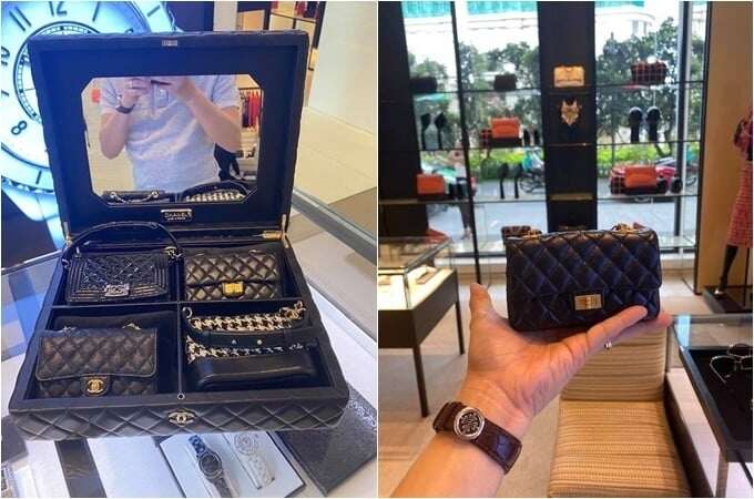 Ngay khi Suchin chào đời, Cường Đô La đã mạnh tay sắm tặng con bộ túi Chanel mini phiên bản giới hạn trị giá gần 700 triệu đồng, được đặt trong chiếc rương tinh xảo, trở thành món quà “chào đời” xa hoa bậc nhất.