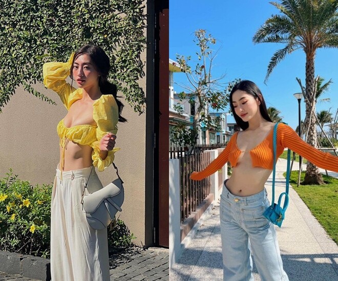 Thời trang nghỉ dưỡng của Lương Thùy Linh.