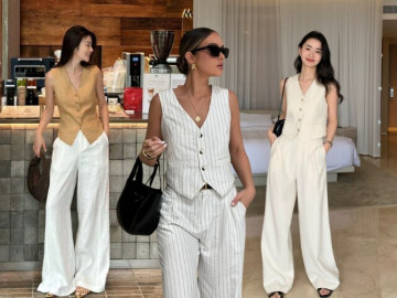 Bỏ qua áo phông, sơ mi nhạt nhẽo, hội mỹ nhân Việt diện quần ống rộng với kiểu áo này giúp cao - gầy - sang tức thì