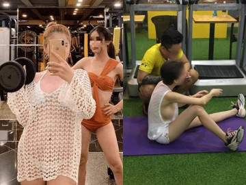 Hội chị em đi gym với trang phục "siêu kiệm vải" không kiêng nể ai