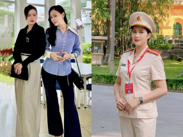 Nhan sắc nữ diễn viên mang quân hàm Thiếu tá công an, vừa đối đầu với Phương Oanh trong Gió ngang khoảng trời xanh