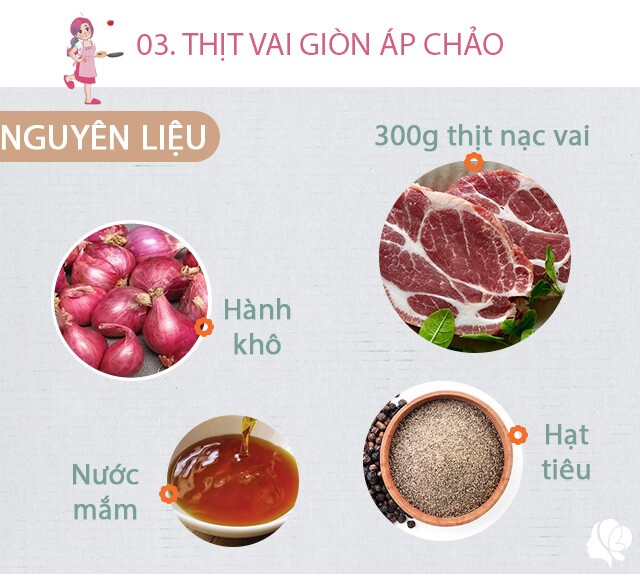 Chuẩn bị: 300g thịt nạc vai, hành khô, nước mắm, hạt tiêu, dầu ăn.