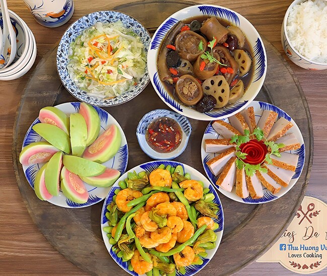 Bữa cơm tối siêu ngon.